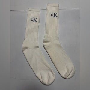 Vintage Calvin Klein Cream Casual Socks